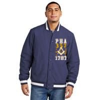 Prince Hall Mason PHA 357 2b1ask1 1787 Masonic Thanksgiving Insulated Varsity Jacket