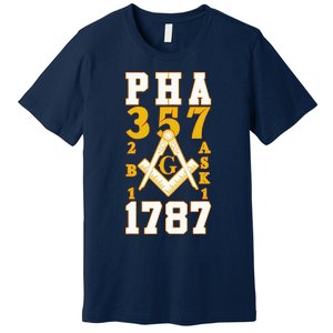 Prince Hall Mason PHA 357 2b1ask1 1787 Masonic Thanksgiving Premium T-Shirt