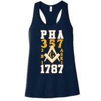 Prince Hall Mason PHA 357 2b1ask1 1787 Masonic Thanksgiving Women's Racerback Tank