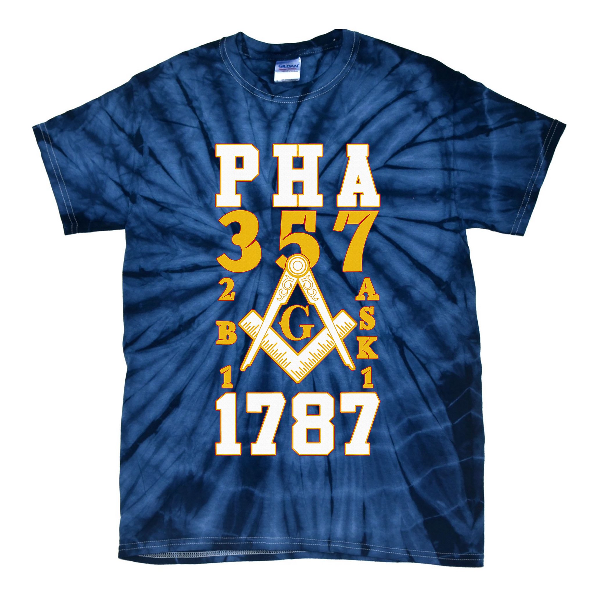 Prince Hall Mason PHA 357 2b1ask1 1787 Masonic Thanksgiving Tie-Dye T-Shirt