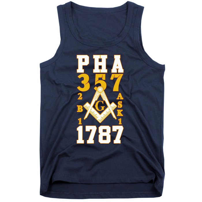 Prince Hall Mason PHA 357 2b1ask1 1787 Masonic Thanksgiving Tank Top