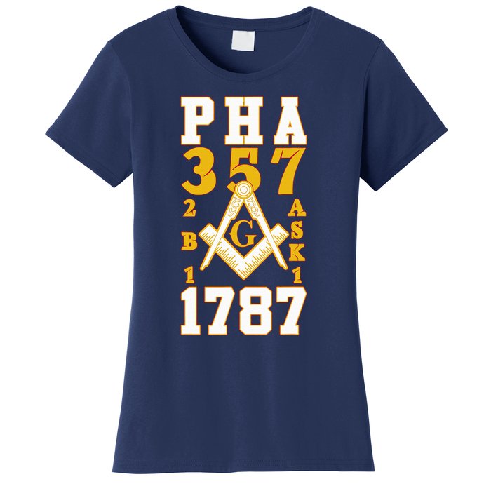 Prince Hall Mason PHA 357 2b1ask1 1787 Masonic Thanksgiving Women's T-Shirt