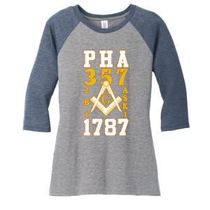 Prince Hall Mason PHA 357 2b1ask1 1787 Masonic Thanksgiving Women's Tri-Blend 3/4-Sleeve Raglan Shirt