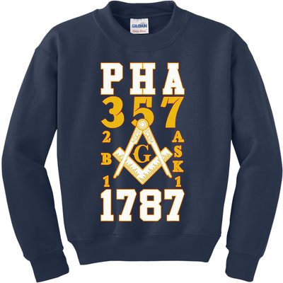 Prince Hall Mason PHA 357 2b1ask1 1787 Masonic Thanksgiving Kids Sweatshirt