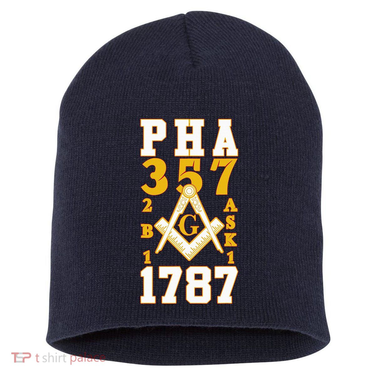 Prince Hall Mason PHA 357 2b1ask1 1787 Masonic Thanksgiving Short Acrylic Beanie