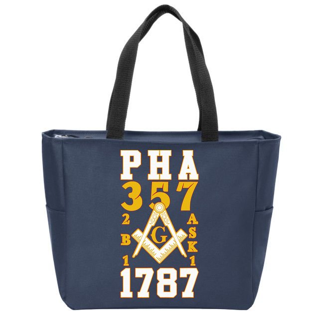 Prince Hall Mason PHA 357 2b1ask1 1787 Masonic Thanksgiving Zip Tote Bag