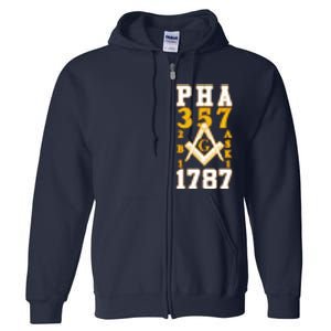 Prince Hall Mason PHA 357 2b1ask1 1787 Masonic Thanksgiving Full Zip Hoodie