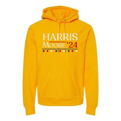 President Harris Moore 2024 Kamala Harris Wes Moore Vote Premium Hoodie