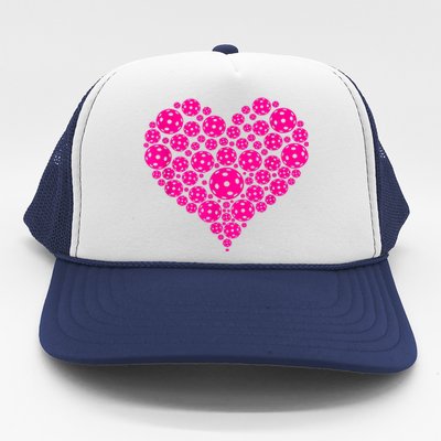 Pickleball Heart Marker Players Pickleball Game Best Gift Trucker Hat