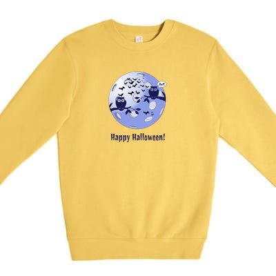 Pickleball Halloween Moon | Halloween | Pickleball Moon | Great Pickleball Premium Crewneck Sweatshirt