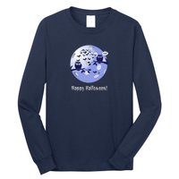 Pickleball Halloween Moon | Halloween | Pickleball Moon | Great Pickleball Long Sleeve Shirt