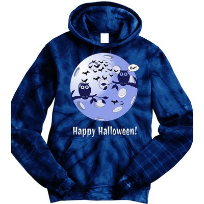 Pickleball Halloween Moon | Halloween | Pickleball Moon | Great Pickleball Tie Dye Hoodie