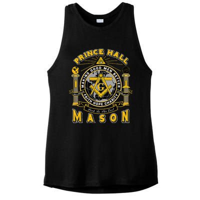 Prince Hall Mason Making Good Better Look To The East Ladies PosiCharge Tri-Blend Wicking Tank