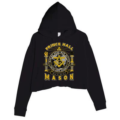 Prince Hall Mason Making Good Better Look To The East Crop Fleece Hoodie