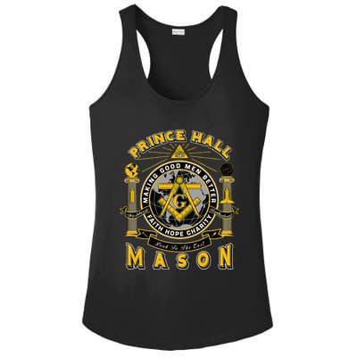 Prince Hall Mason Making Good Better Look To The East Ladies PosiCharge Competitor Racerback Tank