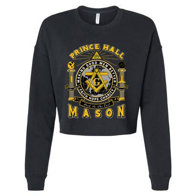 Prince Hall Mason Making Good Better Look To The East Cropped Pullover Crew