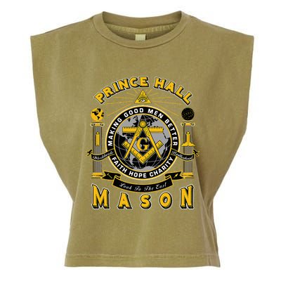 Prince Hall Mason Making Good Better Look To The East Garment-Dyed Women's Muscle Tee