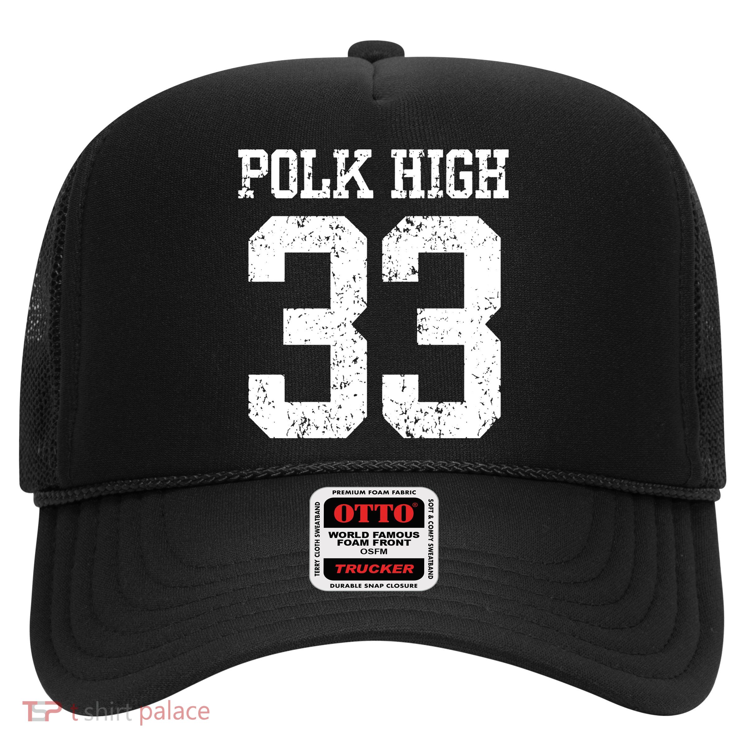Polk High Number 33 Trucker Hat