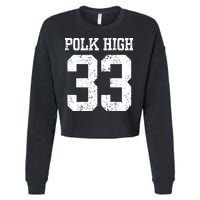 Polk High Number 33 Cropped Pullover Crew