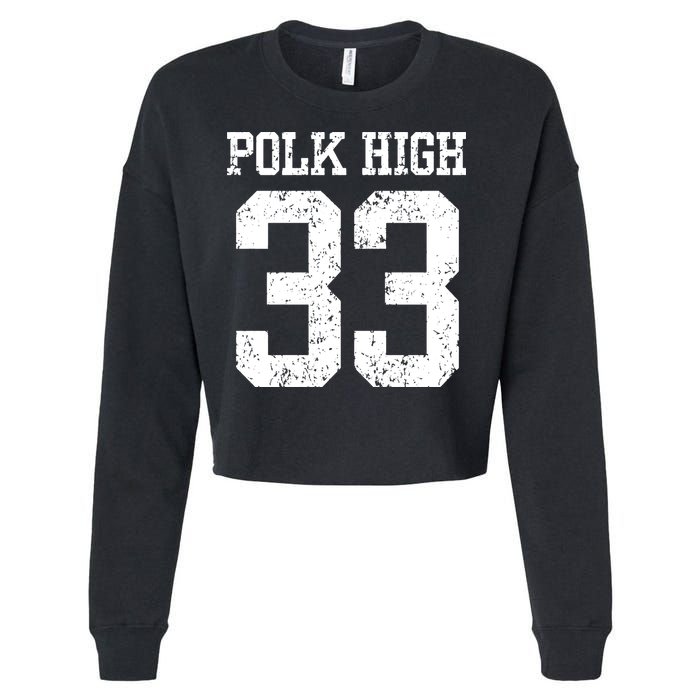 Polk High Number 33 Cropped Pullover Crew