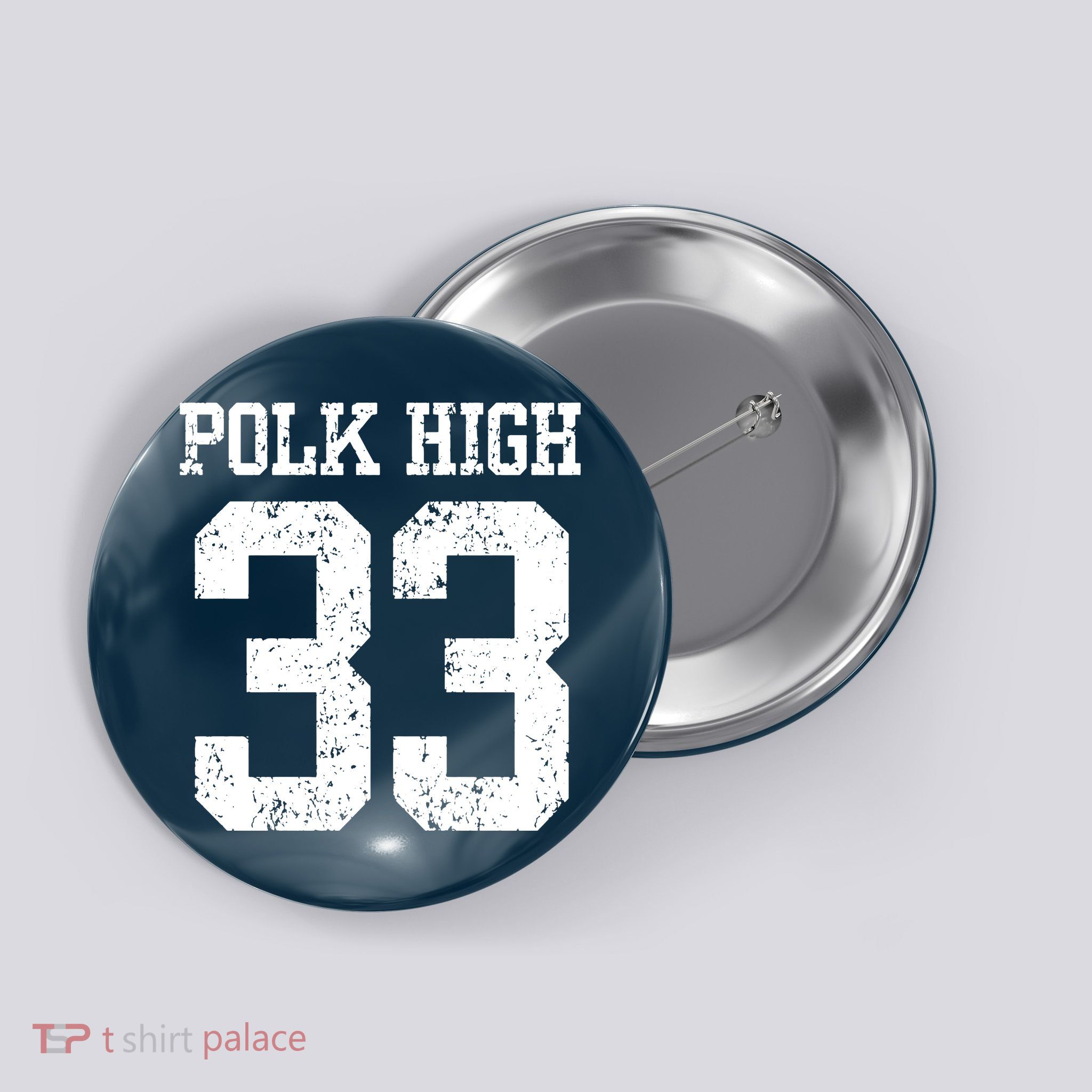 Polk High Number 33 Button