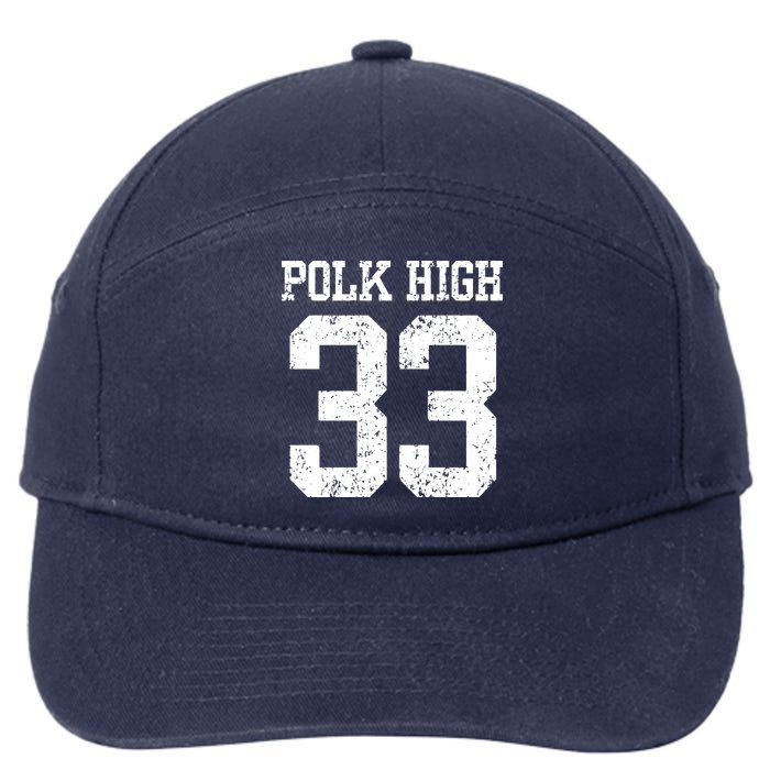 Polk High Number 33 7-Panel Snapback Hat
