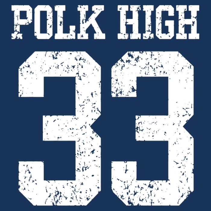 Polk High Number 33 7-Panel Snapback Hat