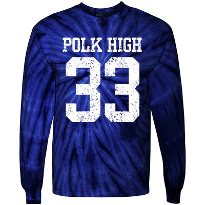 Polk High Number 33 Tie-Dye Long Sleeve Shirt