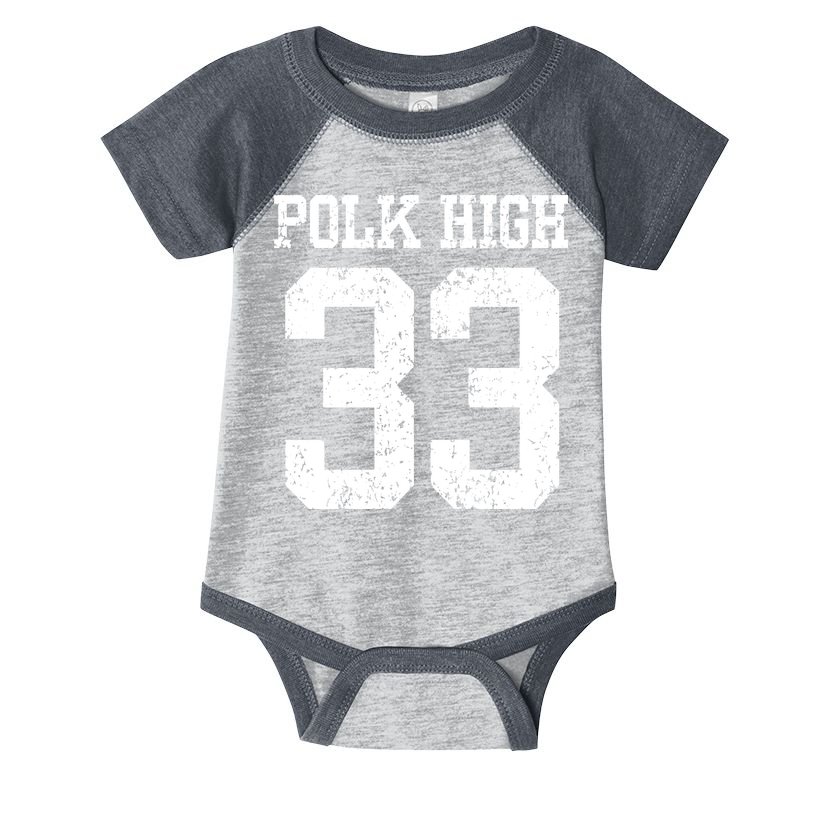 Polk High Number 33 Infant Baby Jersey Bodysuit