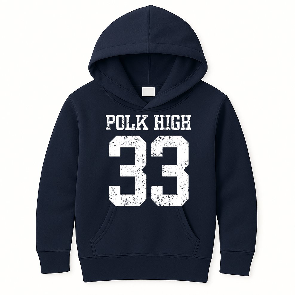 Polk High Number 33 Kids Hoodie