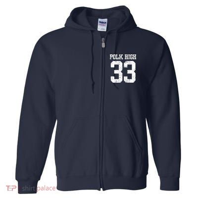 Polk High Number 33 Full Zip Hoodie
