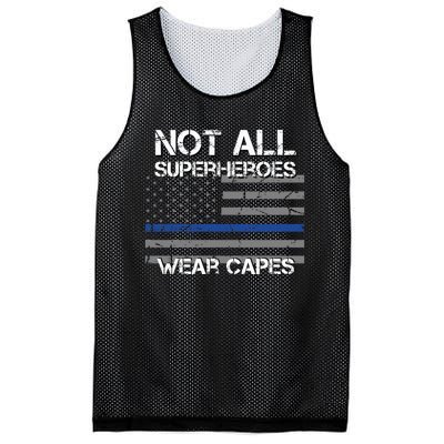 Police Hero Not All Superheroes Wear Capes Mesh Reversible Basketball Jersey Tank