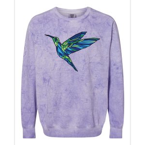 Polygonal Hummingbird Nature Colorblast Crewneck Sweatshirt