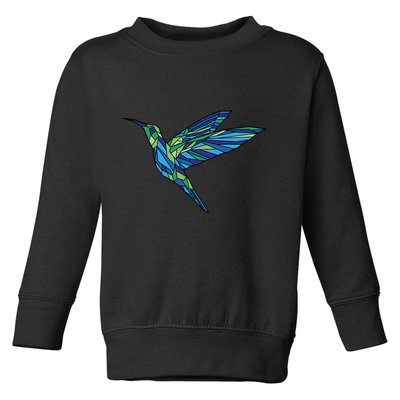 Polygonal Hummingbird Nature Toddler Sweatshirt