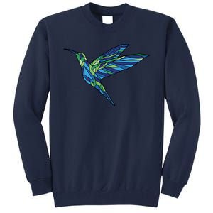 Polygonal Hummingbird Nature Tall Sweatshirt