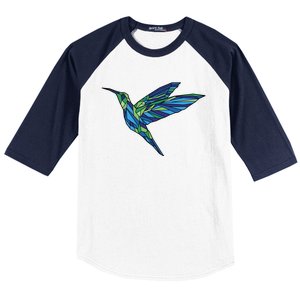 Polygonal Hummingbird Nature Baseball Sleeve Shirt