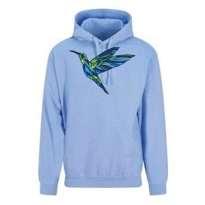 Polygonal Hummingbird Nature Unisex Surf Hoodie