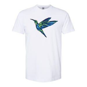 Polygonal Hummingbird Nature Softstyle CVC T-Shirt