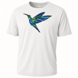 Polygonal Hummingbird Nature Cooling Performance Crew T-Shirt