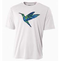 Polygonal Hummingbird Nature Cooling Performance Crew T-Shirt