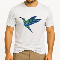 Polygonal Hummingbird Nature Cooling Performance Crew T-Shirt