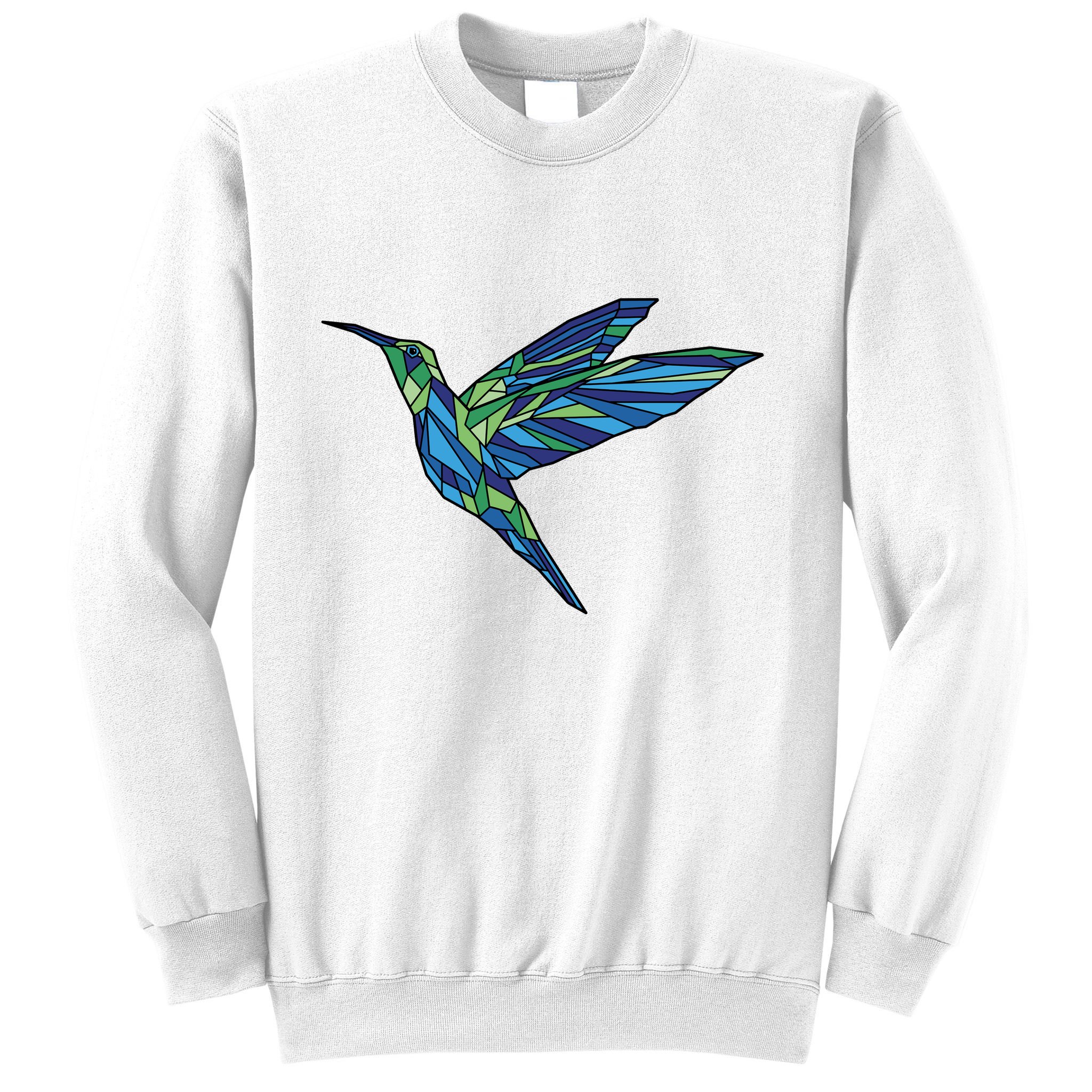 Polygonal Hummingbird Nature Sweatshirt