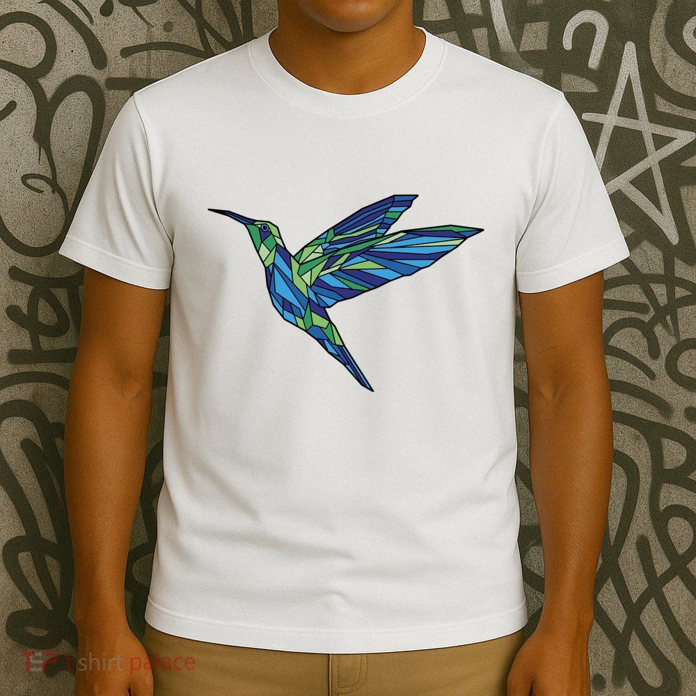 Polygonal Hummingbird Nature T-Shirt
