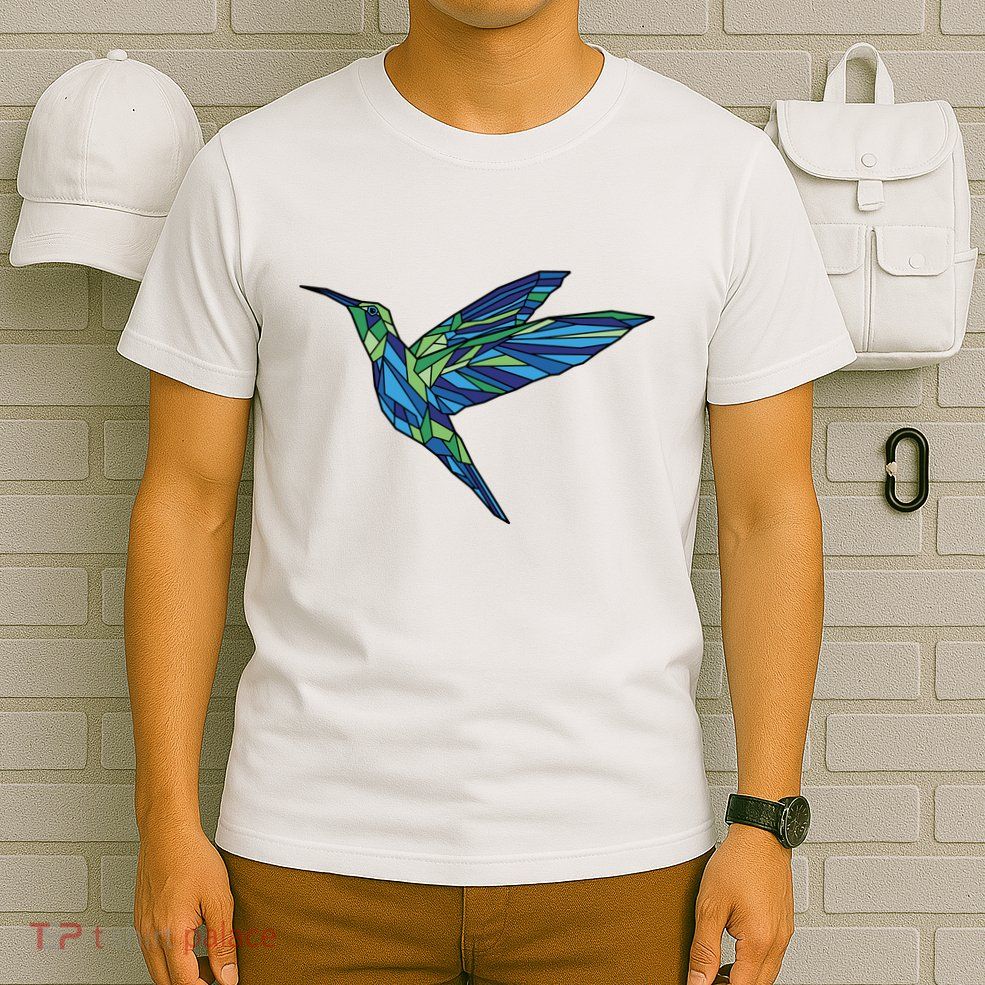Polygonal Hummingbird Nature T-Shirt