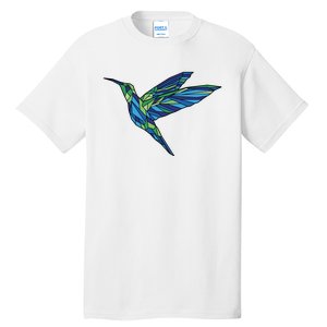 Polygonal Hummingbird Nature Tall T-Shirt