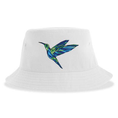 Polygonal Hummingbird Nature Sustainable Bucket Hat