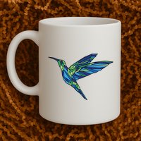 Polygonal Hummingbird Nature Mug