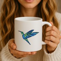 Polygonal Hummingbird Nature Mug