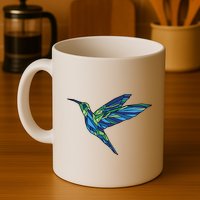 Polygonal Hummingbird Nature Mug