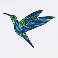 Polygonal Hummingbird Nature Mug